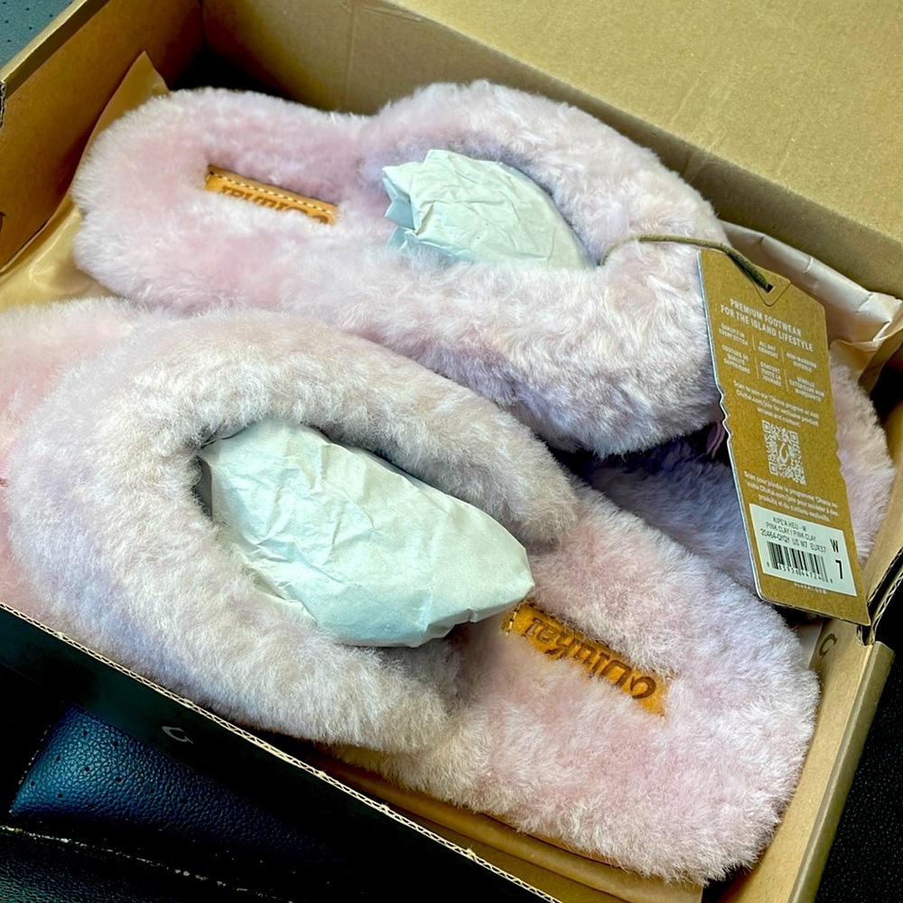 Olukai Kipea Sluppers brand new with tags pink clay size 7